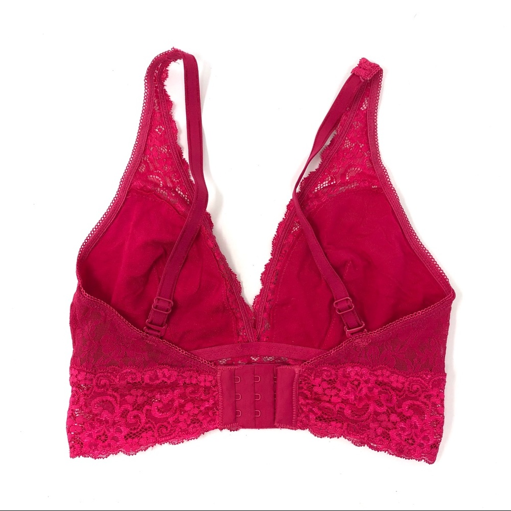 Soma Pink Lace Deep V Bralette - Picture 3 of 7